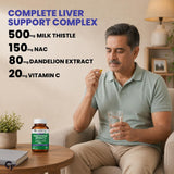 Carbamide Forte Milk Thistle Tablets | NAC, Dandelion & Vitamin C | 60 Tablets
