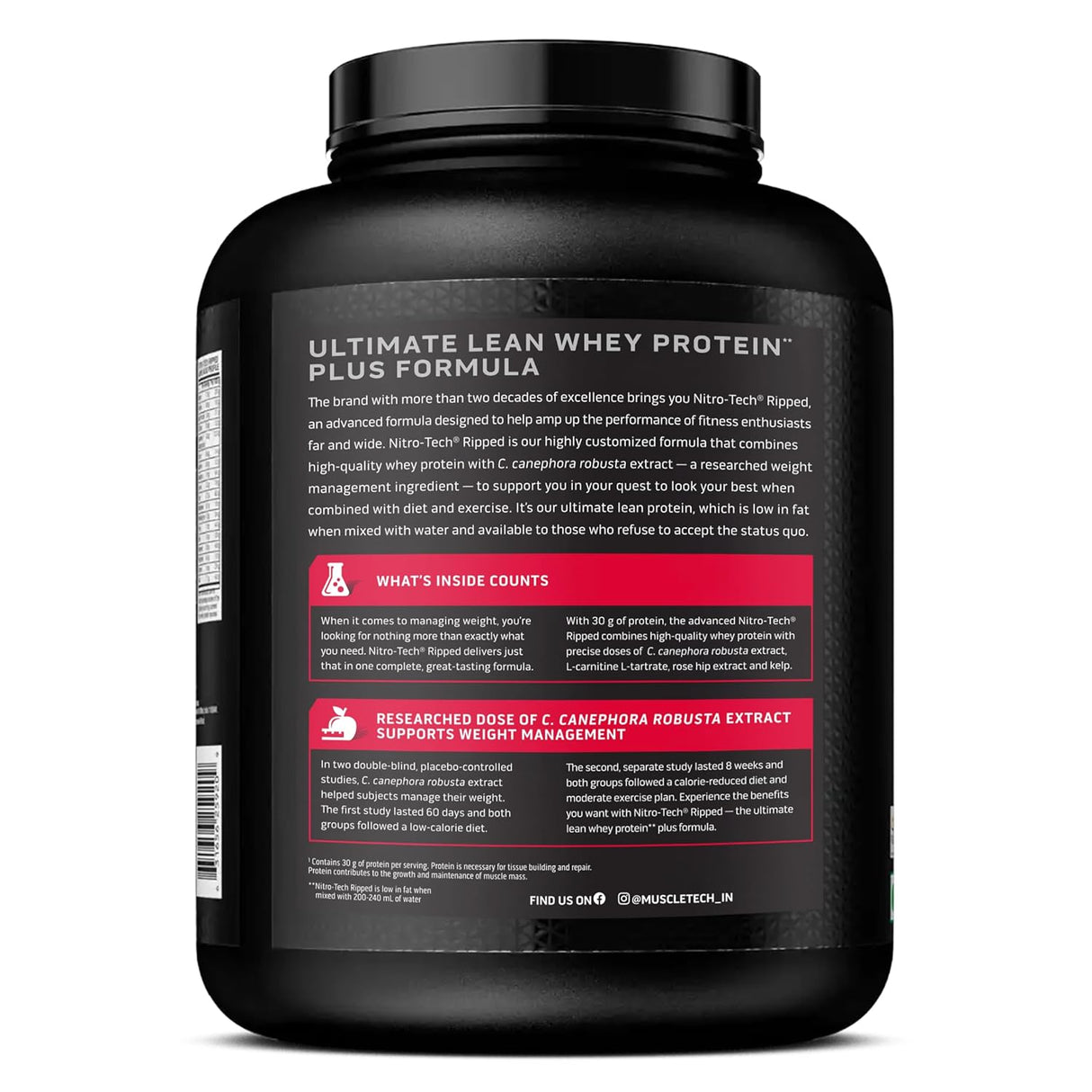 Muscletech Nitro-Tech Ripped 3.8 Lbs (1.72Kg) - 42 Servings