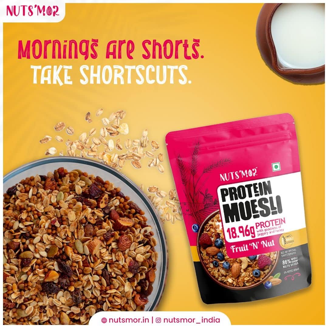 Nuts'Mor Protein Muesli - 900 Gm | 18 Servings