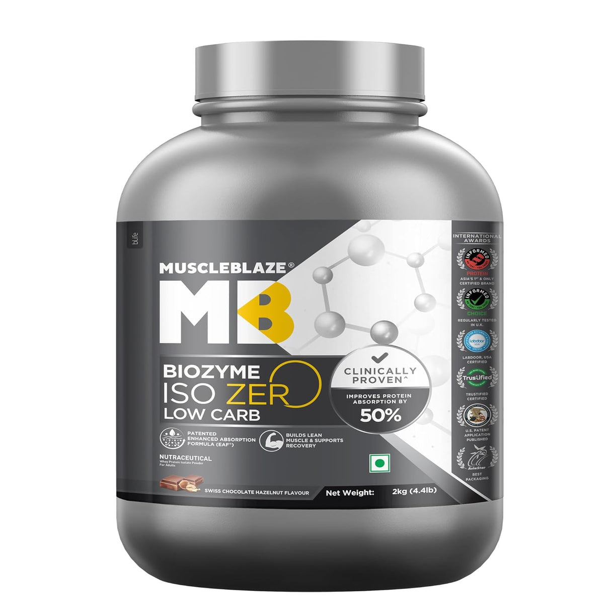 Muscleblaze Biozyme Iso-Zero Low Carb Isolate Protein - 2 Kg