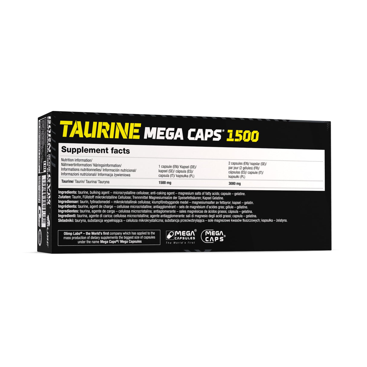 Olimp Sport Nutrition Taurine Capsules 1500mg | 120 Mega Capsules
