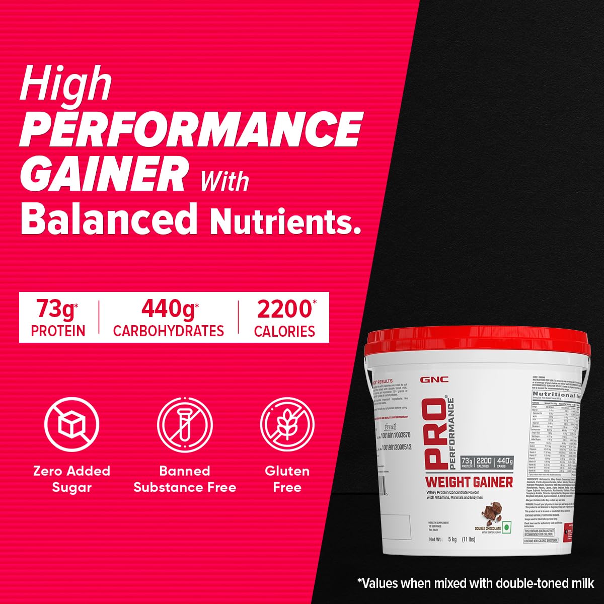 GNC Pro Performance Weight Gainer , 5 kg