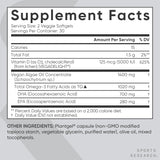 Sports Research Vegan Omega + D3 with Algae Oil | 1020mg | 60 Veggie Softgels