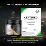 MuscleBlaze PRE Workout 200 Xtreme, 200 g - 30 Servings