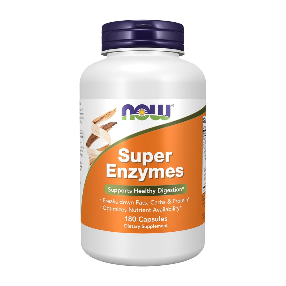 Now Foods Super Enzymes Supplement | 180 Capsules
