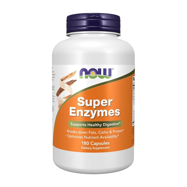Now Foods Super Enzymes Supplement | 180 Capsules