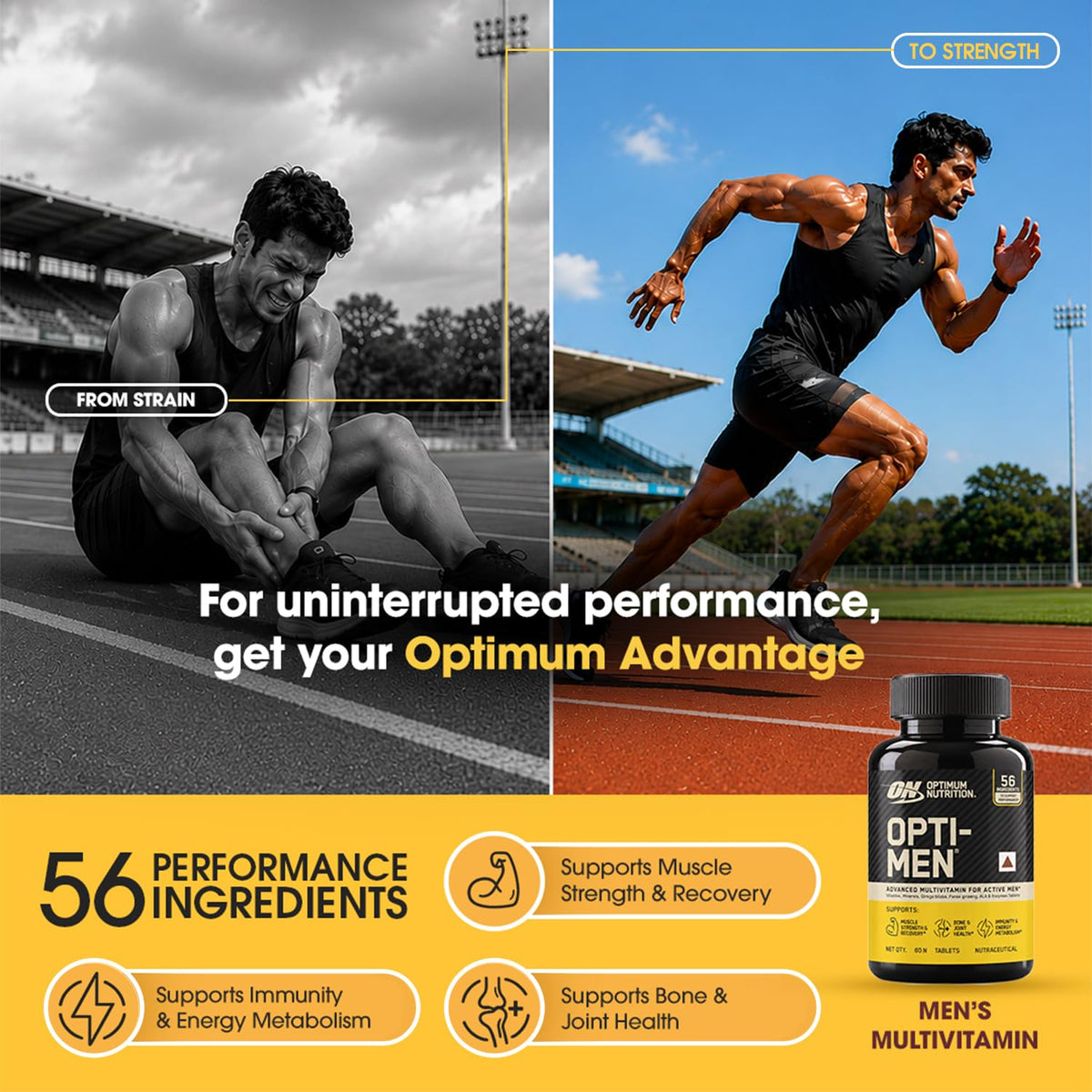 Optimum Nutrition (ON) Opti-Men Advanced Multivitamin for Men | 60 Tablets