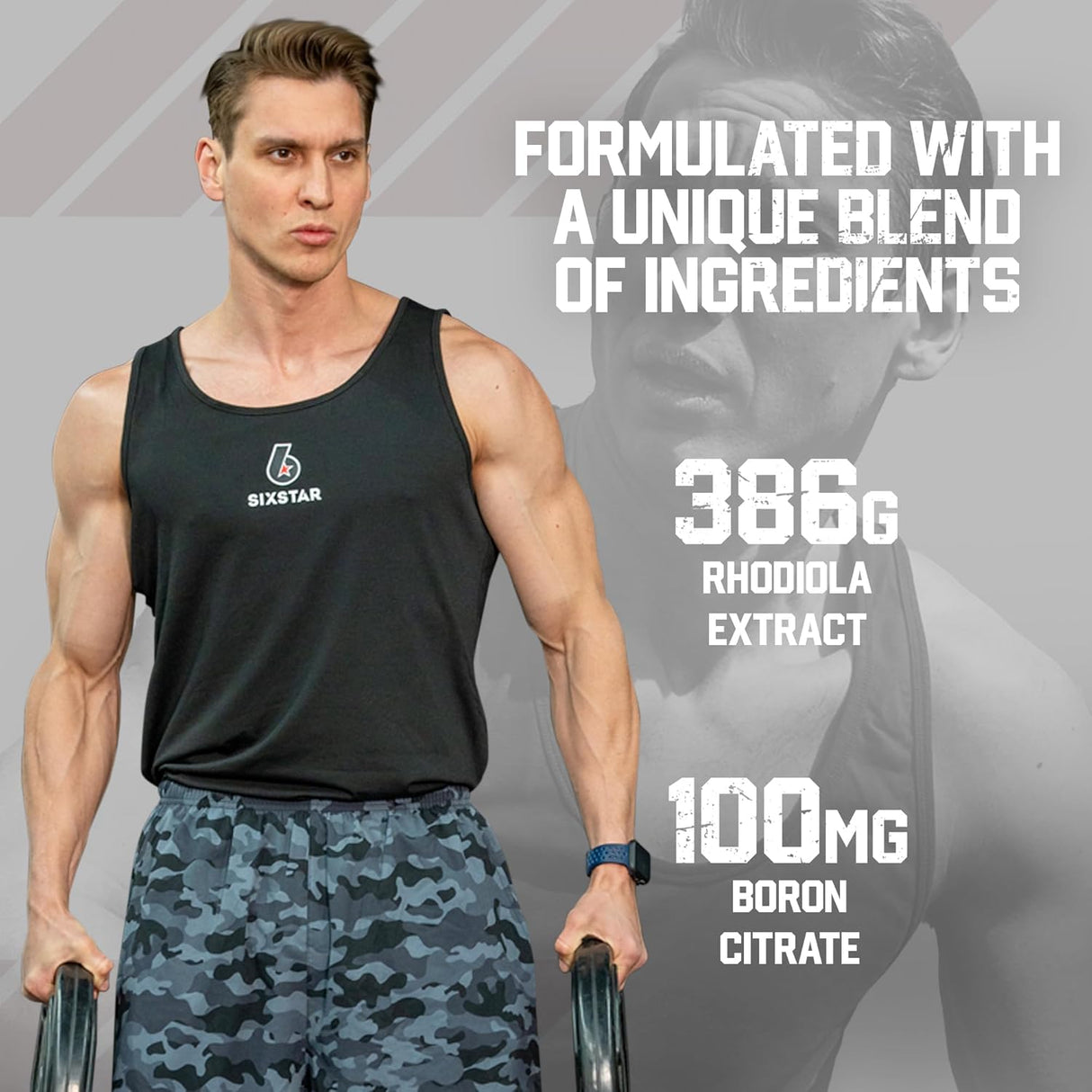 Six Star Nutrition Testosterone Booster | Rhodiola Extract & Boron Citrate | 60 Capsules