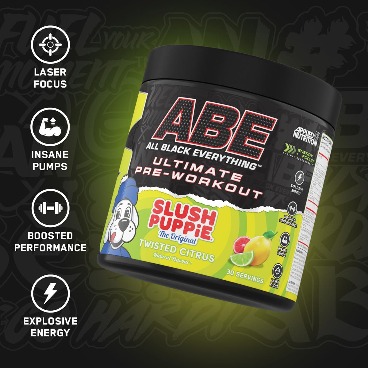 Applied Nutrition ABE (All Black Everything) Pre-Workout Powder | 375g (30 Servings)