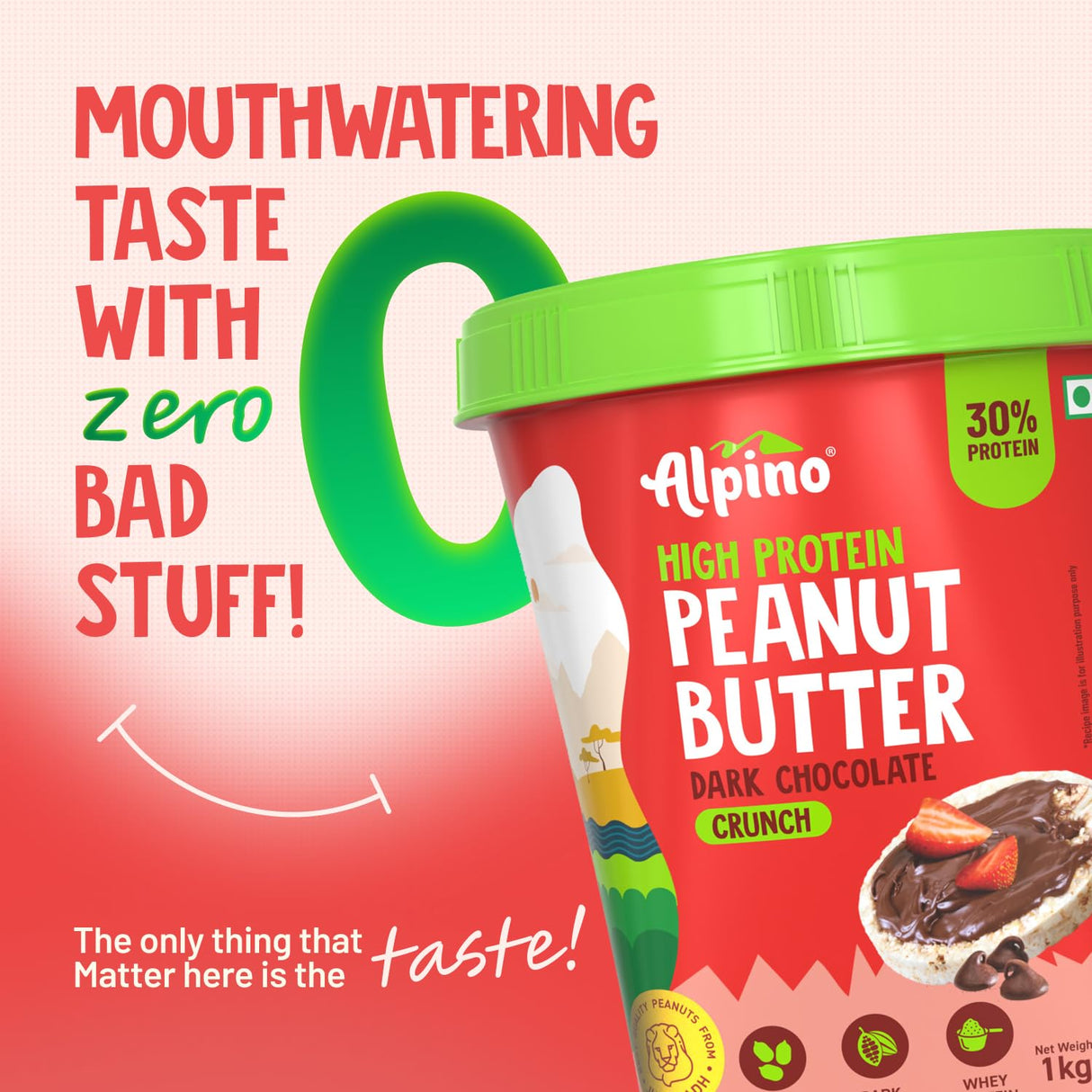 Alpino High Protein Peanut Butter- 1 Kg