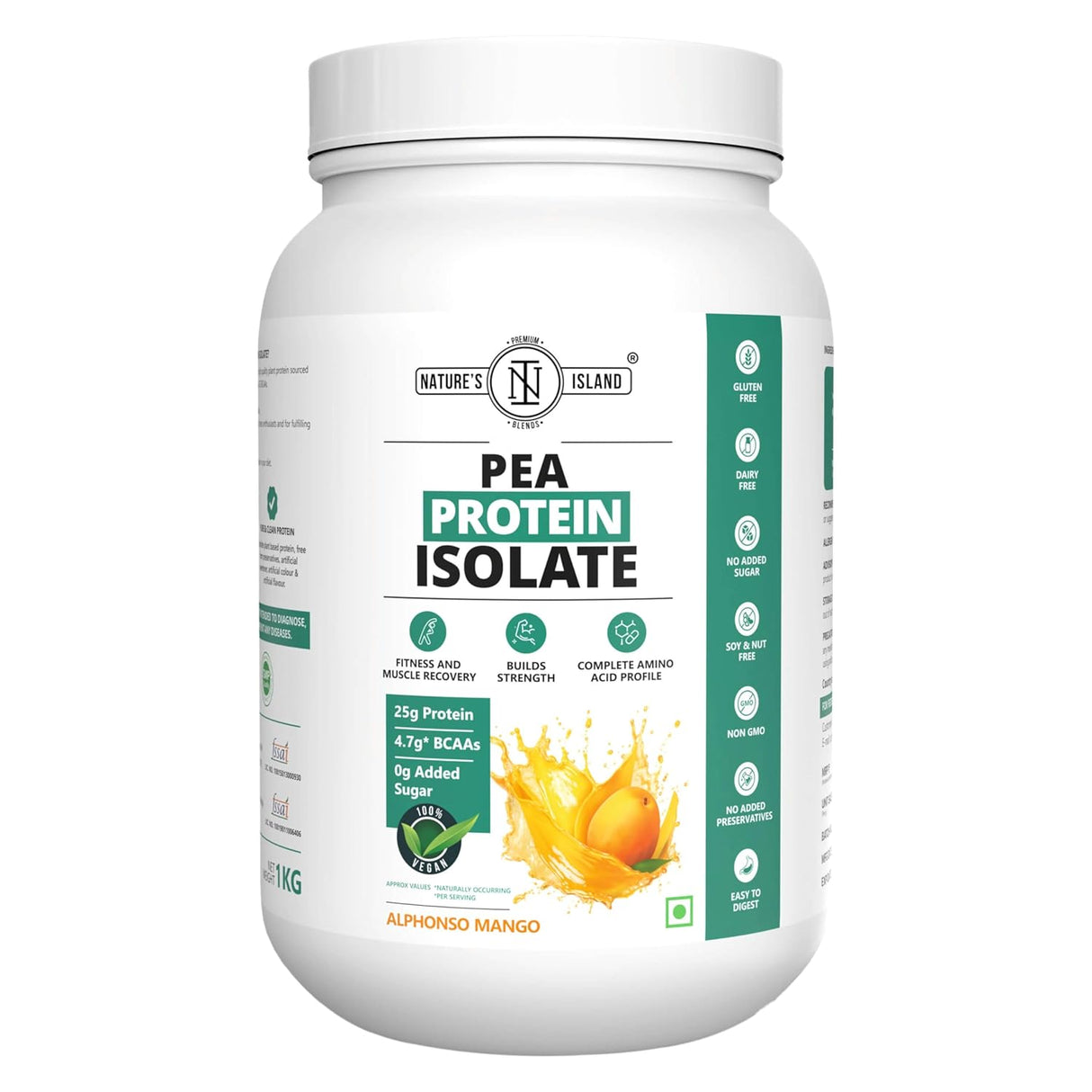 Nature's Island Plant Based Vegan Pea Protein Isolate - 1 Kg