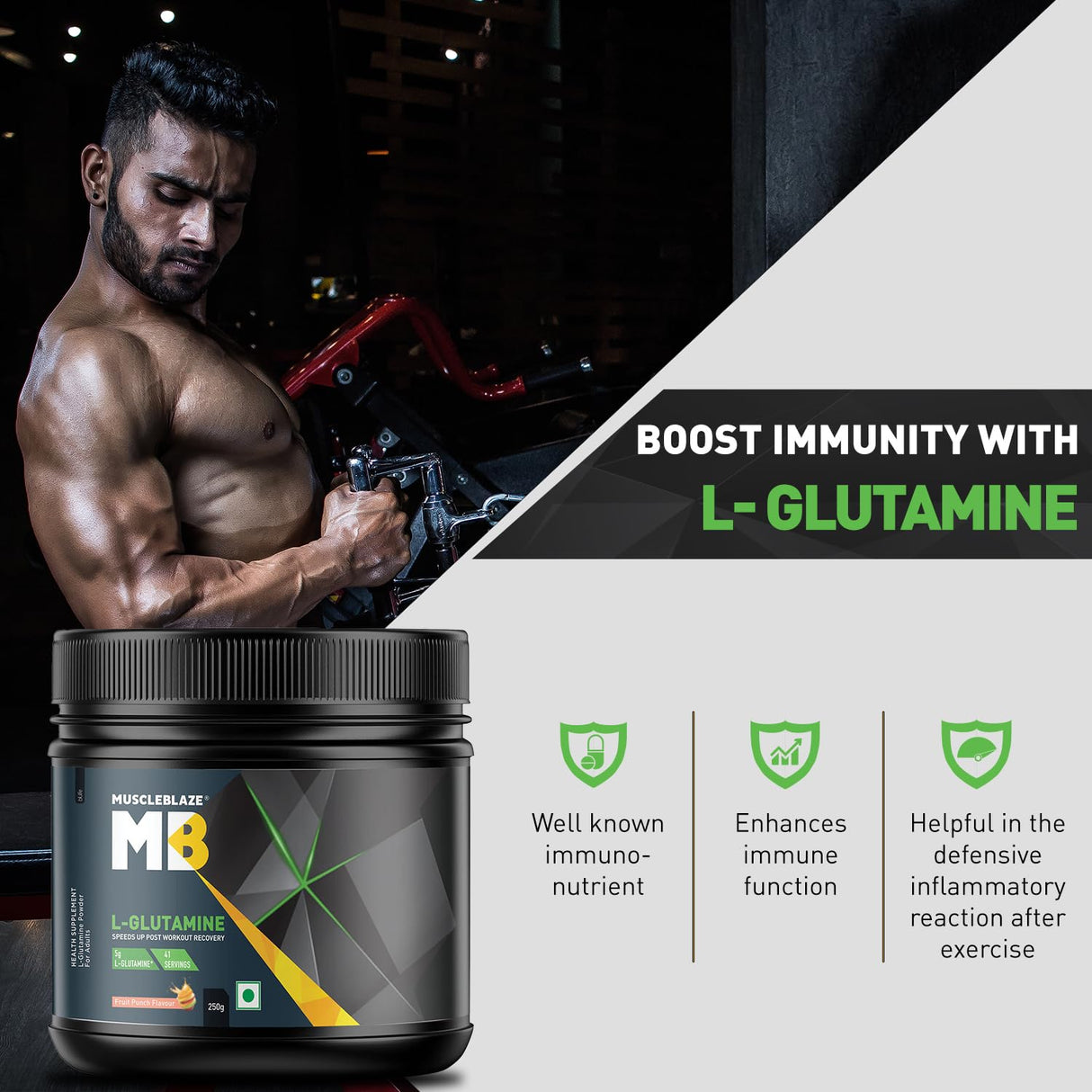 MuscleBlaze Micronized L-Glutamine 250 g