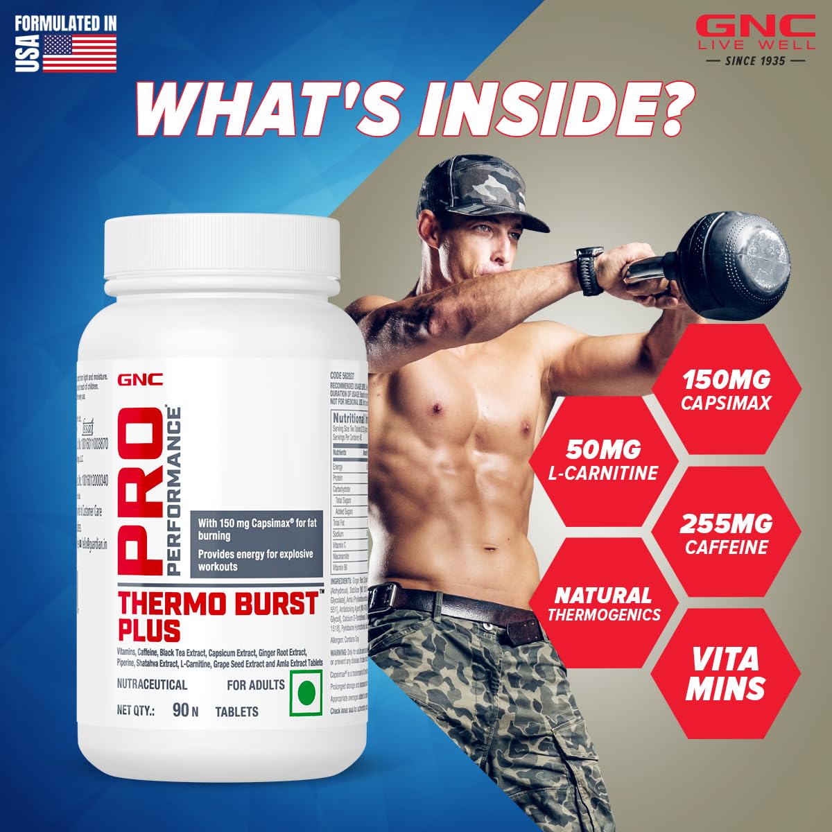 GNC Pro Performance Thermoburst Plus - 90 Tablets