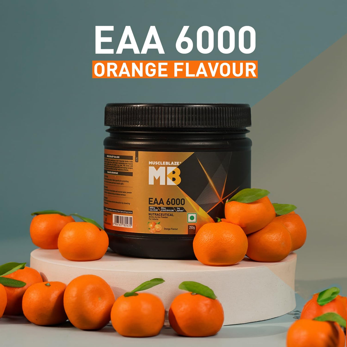 MuscleBlaze EAA 6000, 6000 mg EAAs Blend, 800 mg Hydration Blend - 25 Servings