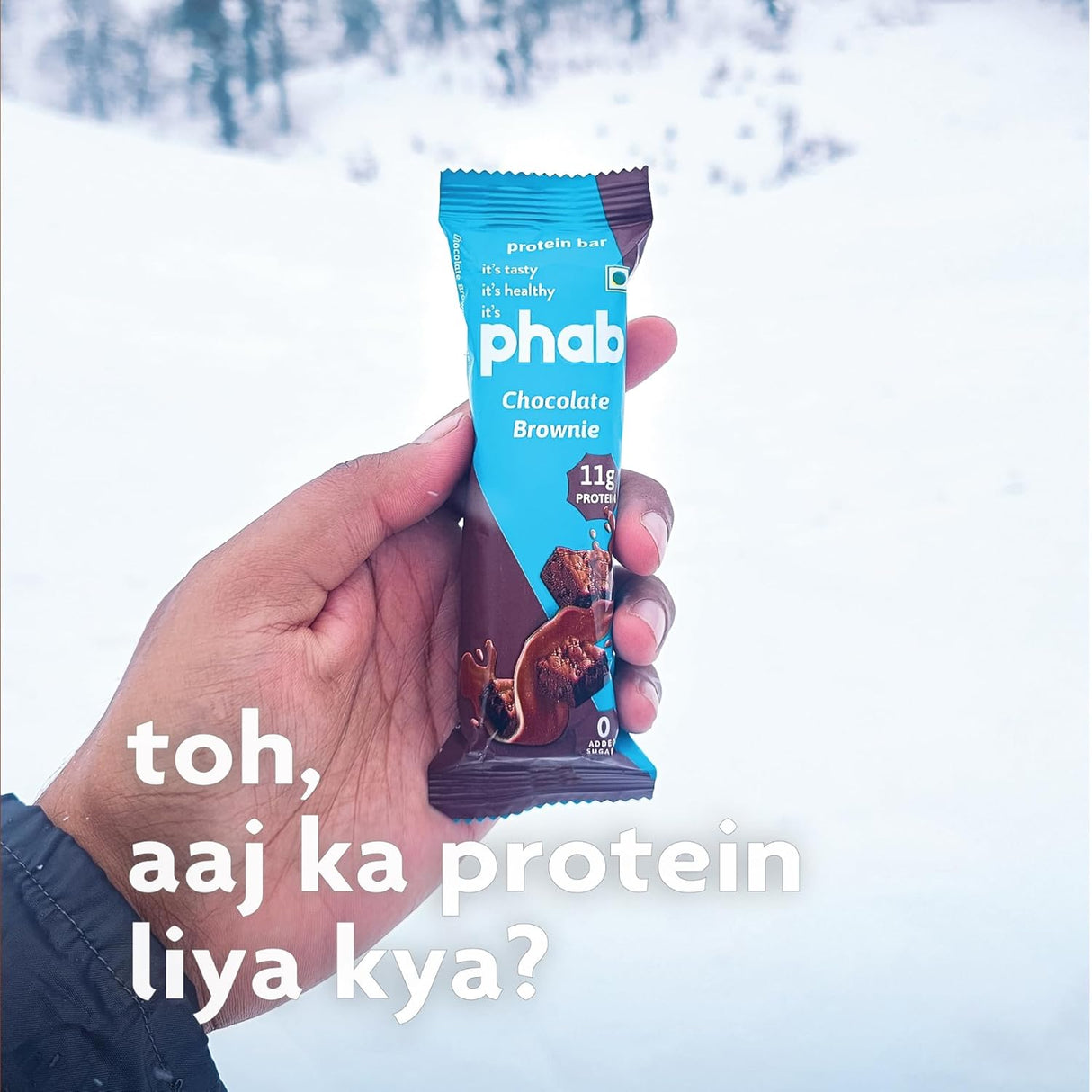 PHAB Fudge Protein Bars | 11g Protein | Pack of 12
