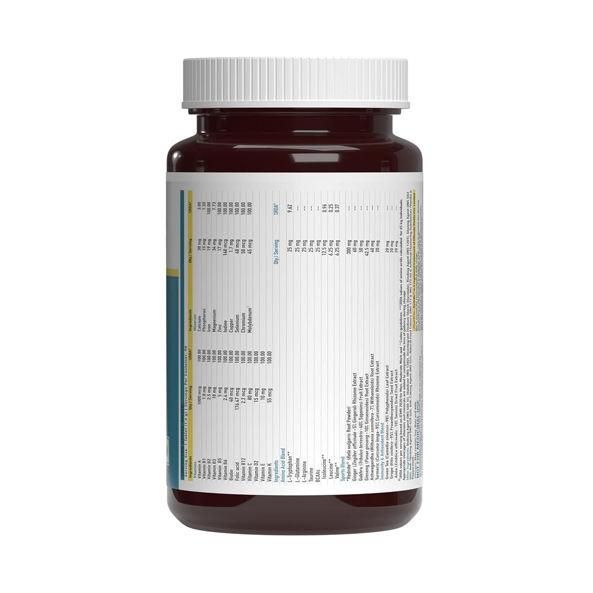 TrueBasics Advanced Multivitamin for Sports with Amino Acids | 90 Tablets