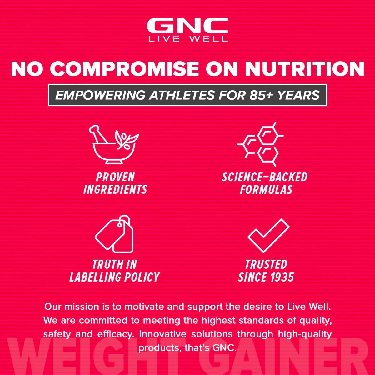GNC Pro Performance Weight Gainer 3 Kg + Nutristar Micronized CREA Gold Creatine Monohydrate 250g (83 Servings) - Mass & Strength Bulking Combo