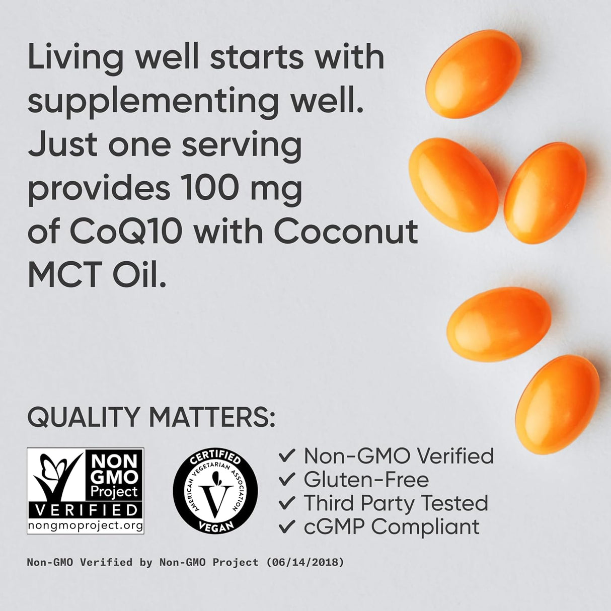 Sports Research COQ10 100mg with Coconut Oil & BioPerine | 120 Veggie Softgels