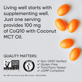 Sports Research COQ10 100mg with Coconut Oil & BioPerine | 120 Veggie Softgels