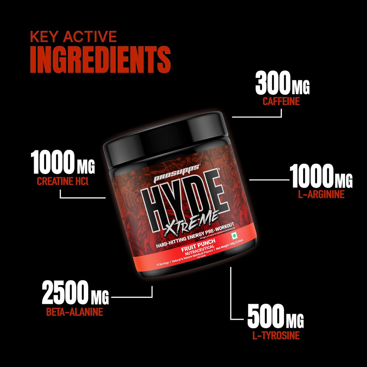 ProSupps HYDE XTREME Pre-Workout - 15 Servings