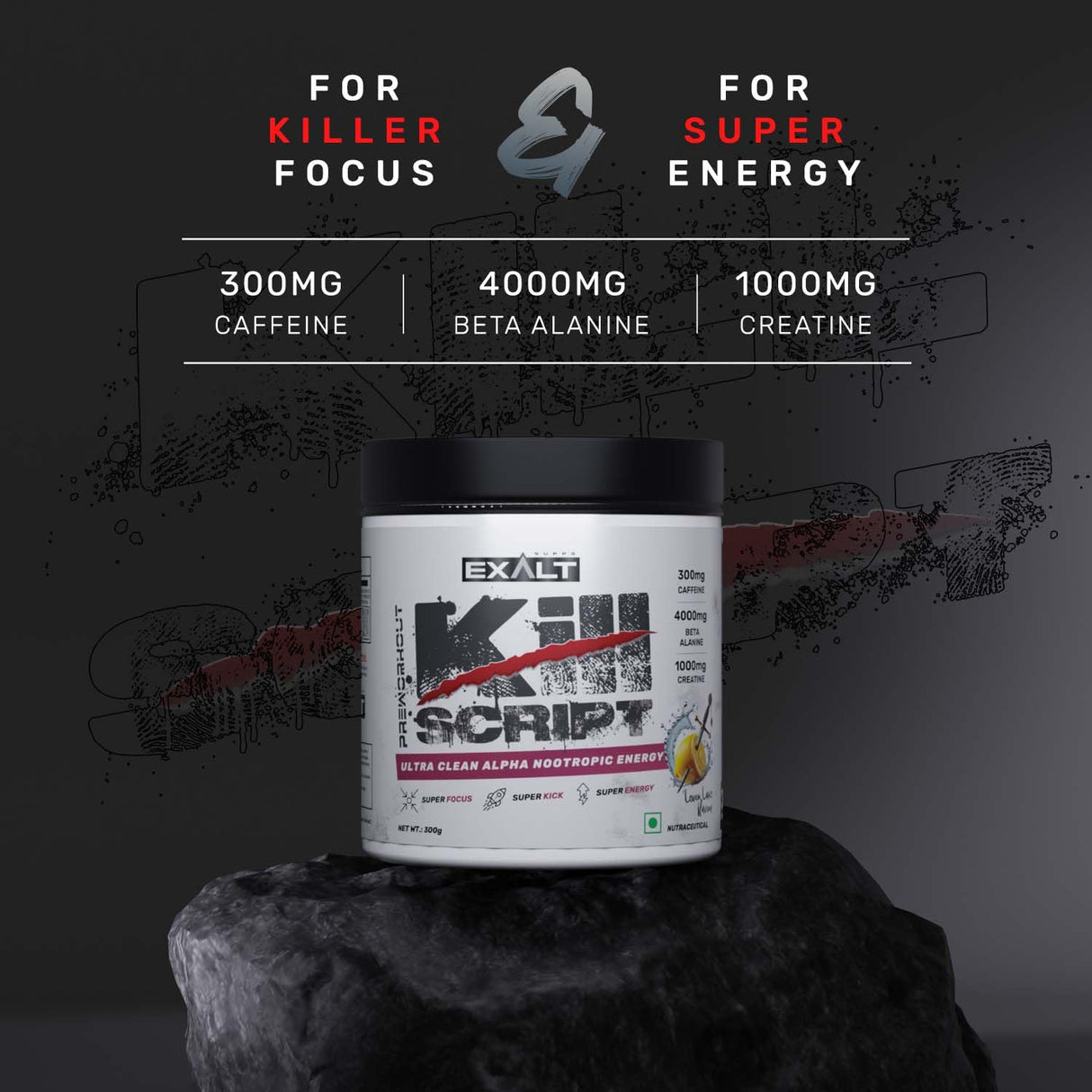 Exalt Supps Kill Script Pre-Workout Powder 300g | 30 Servings