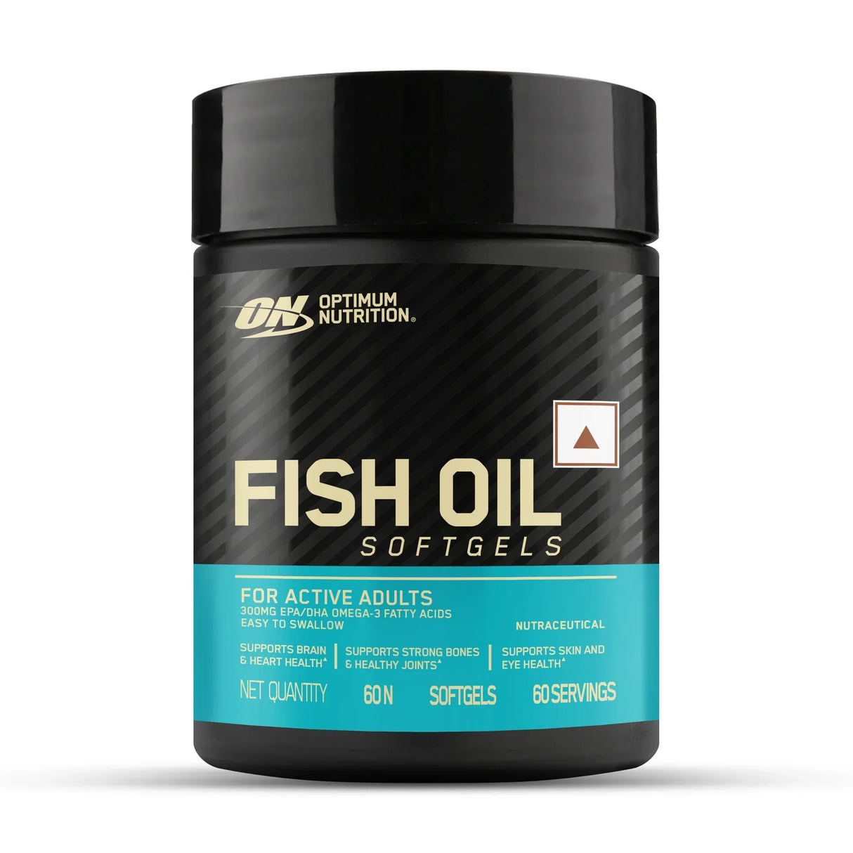 Optimum Nutrition (ON) Fish Oil - 1000mg | 180mg EPA, 120mg DHA | 60 Softgels