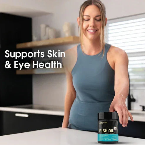 Optimum Nutrition (ON) Fish Oil - 1000mg | 180mg EPA, 120mg DHA | 60 Softgels