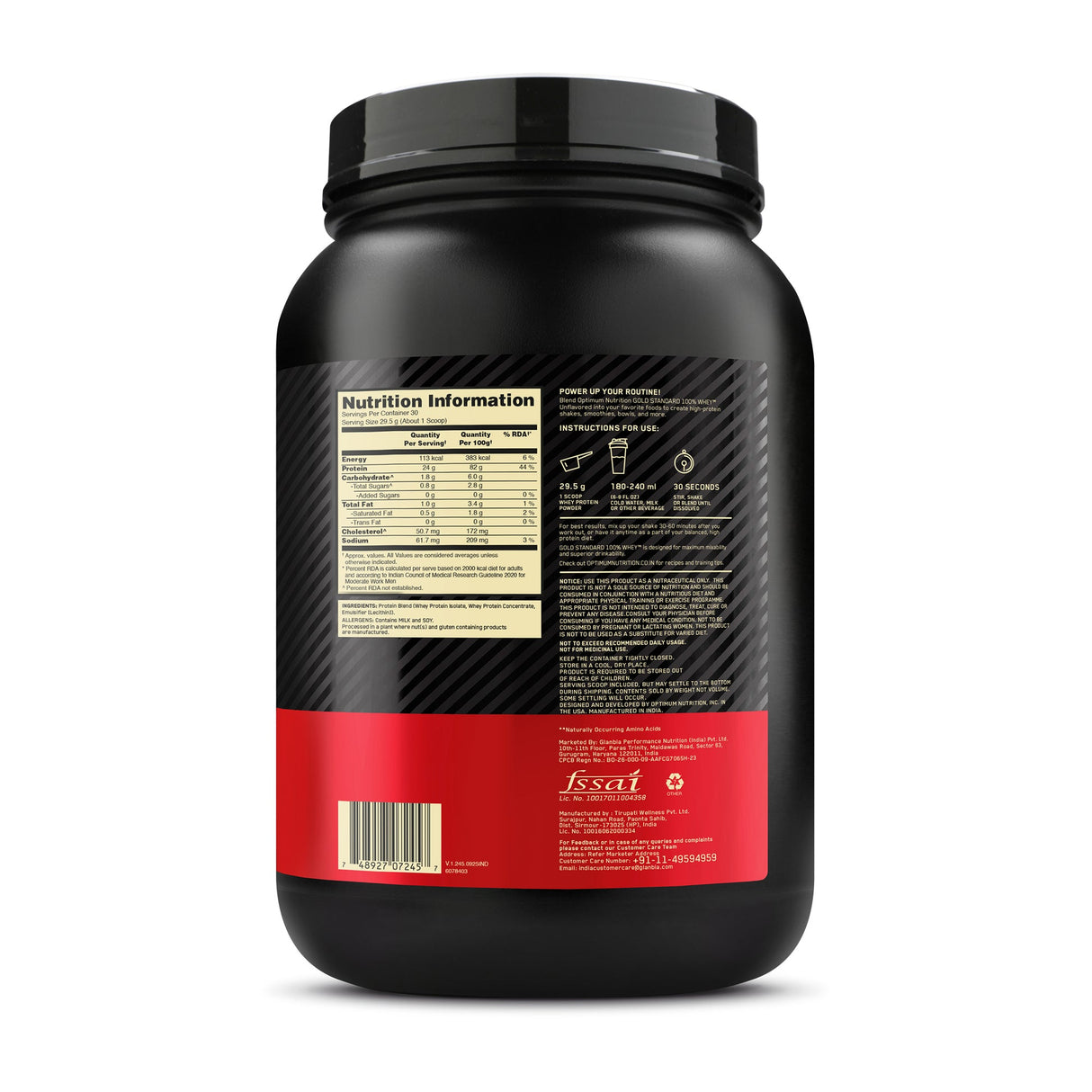 Optimum Nutrition (ON) Gold Standard 100% Whey 2 Lbs