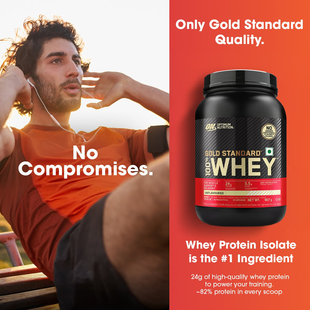 Optimum Nutrition (ON) Gold Standard 100% Whey 2 Lbs