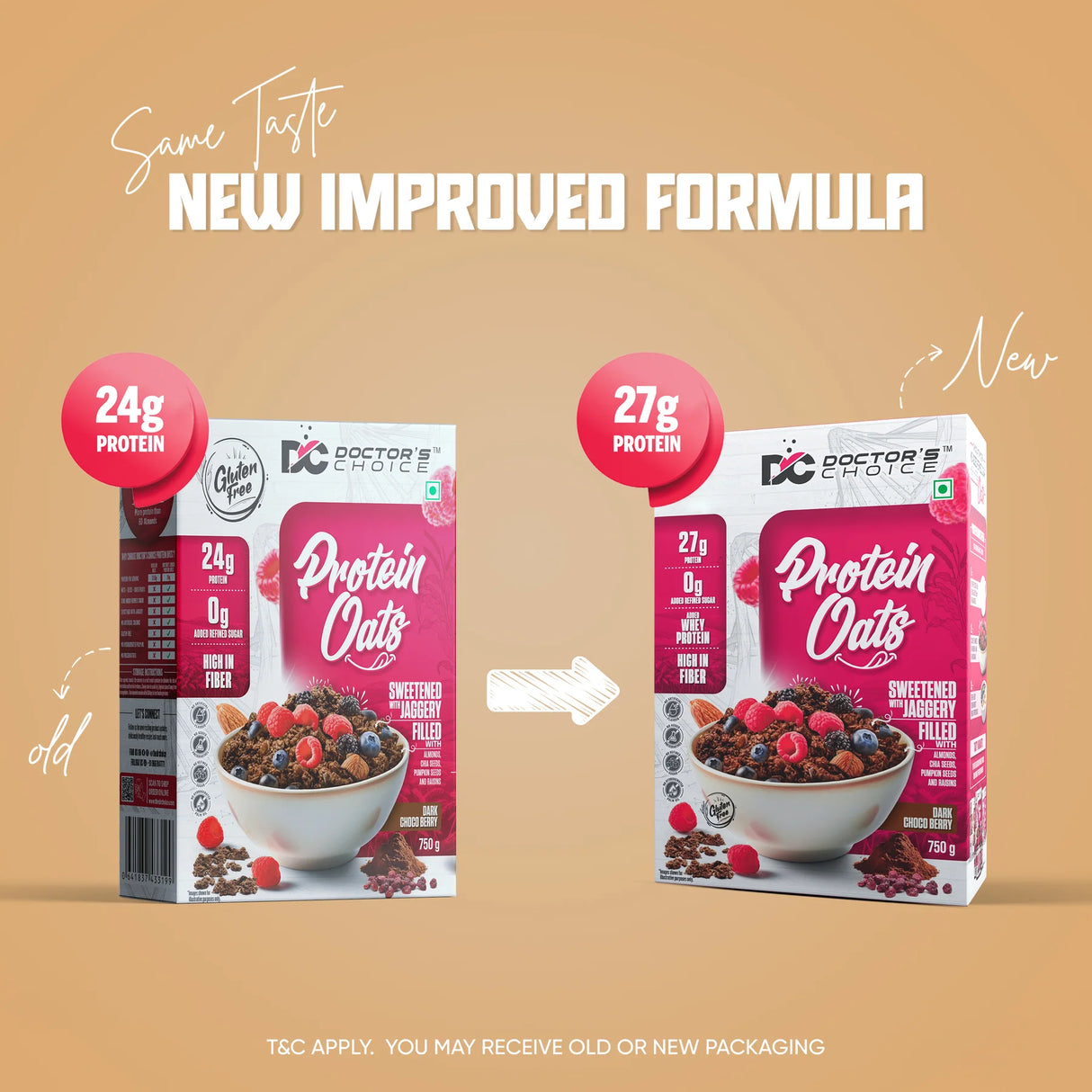 Doctor's Choice Protein Oats 750 gm ( 15 Serving )