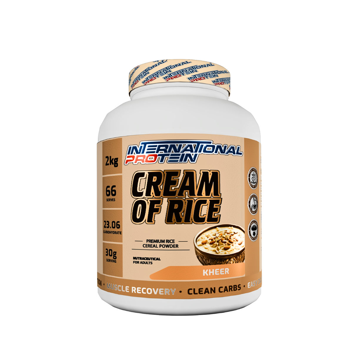 International Protein Cream of Rice | Premium Rice Cereal Powder | Easy Digesting Clean Carbohydrate | 2kg (66 Servings)