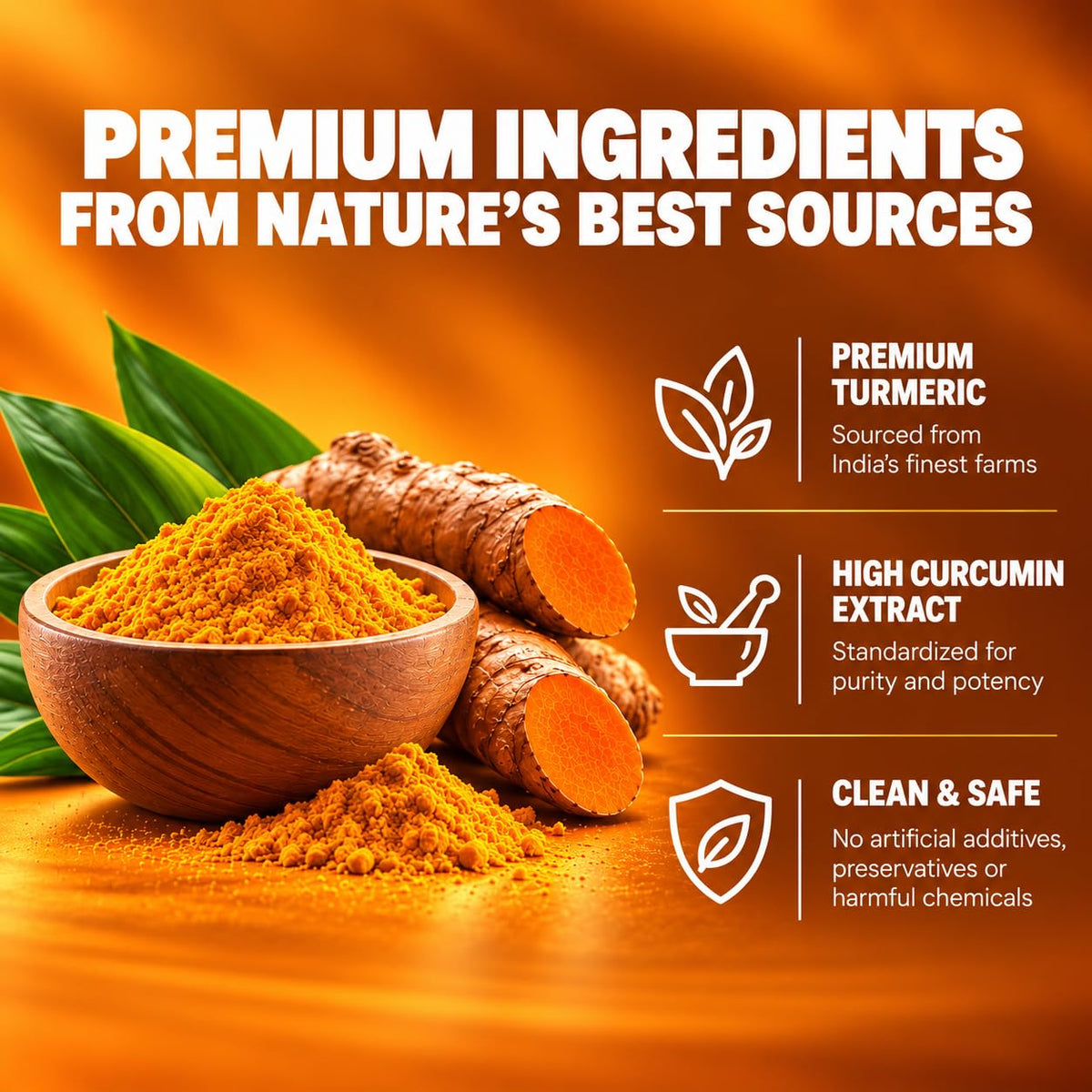 Vlado's Himalayan Organics, Curcumin with Biopiperine, 1500mg - 90 Veg Tablets