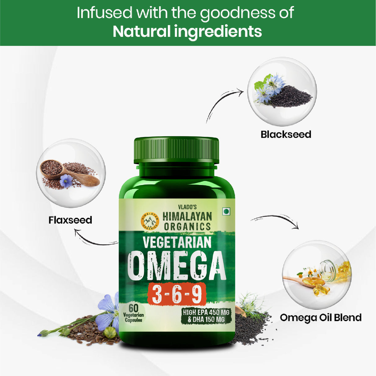 Vlado's Himalayan Organics, Omega 3 6 9 - 60 Capsules