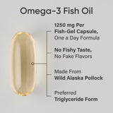 Sports Research Alaskan Omega-3 Fish Oil 1250mg | Triple Strength | 90 Softgels