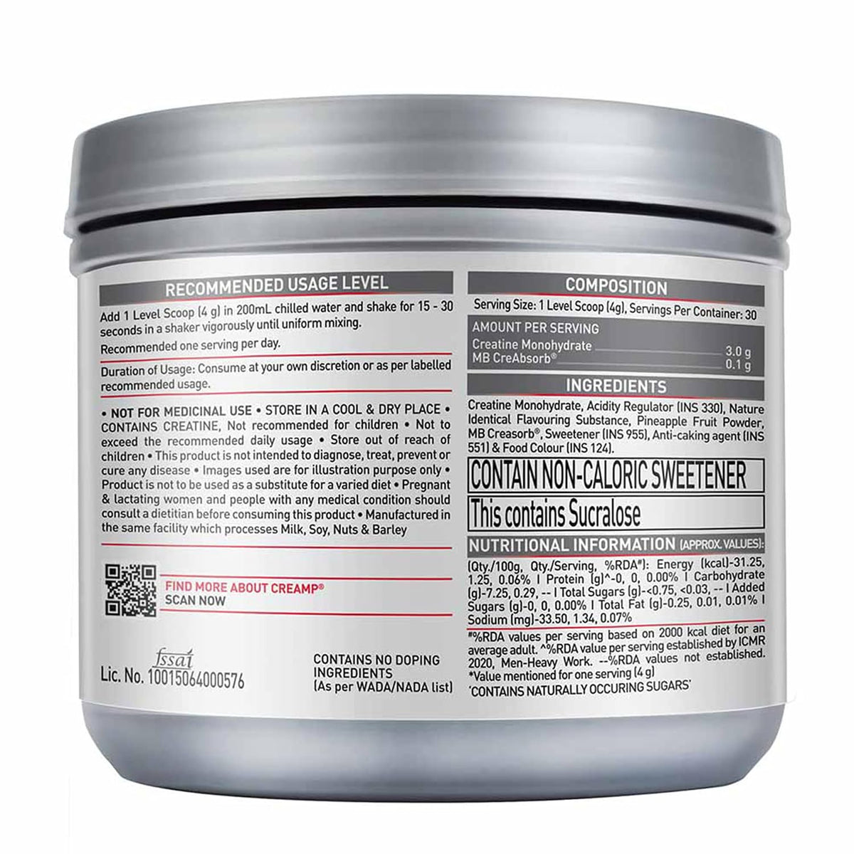 MuscleBlaze Creatine Monohydrate CreAMP 100gm