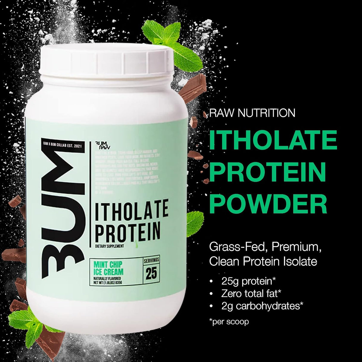 RAW Essential CBUM Itholate Whey Isolate Protein 25 Servings | Grass-Fed Whey Protein Isolate