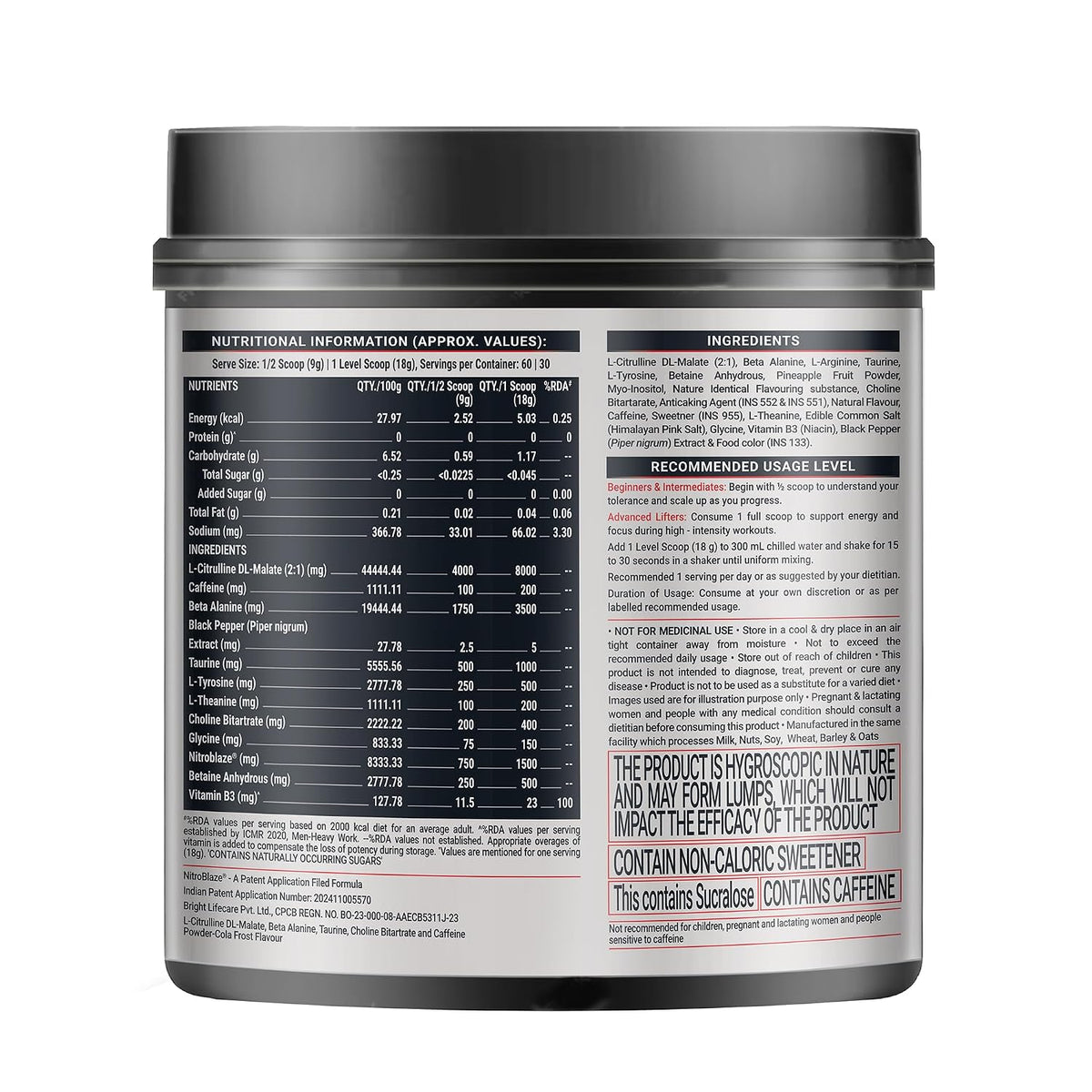 MuscleBlaze Pre-Workout WrathX - 30 Servings