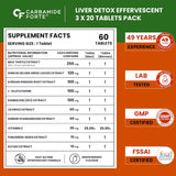 Carbamide Forte Liver Detox & Support Supplement | Advanced Effervescent Formula | 60 Tablets