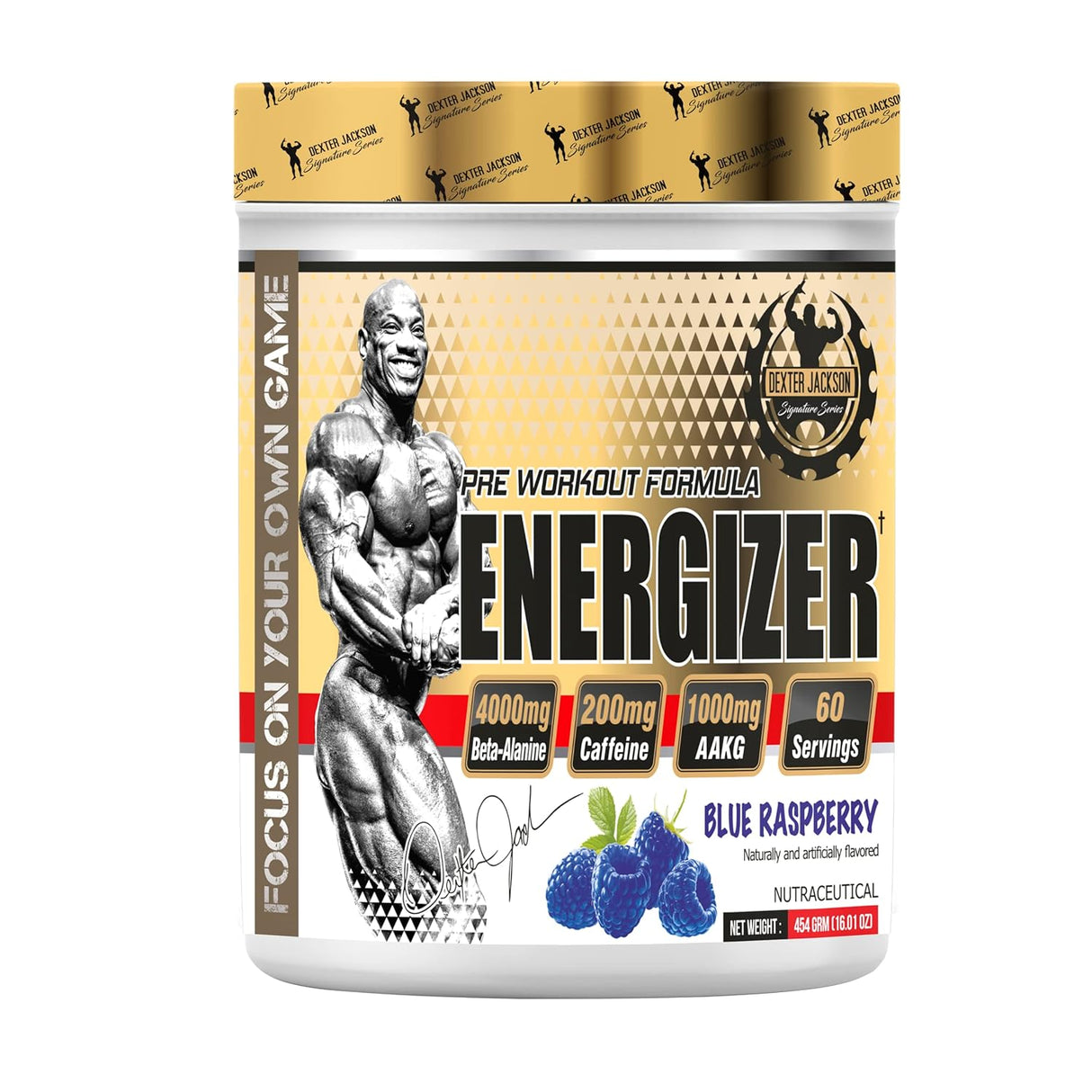 Dexter Jackson Energizer Pre-Workout Formula | Energy & Pump | 454g (60 Servings)