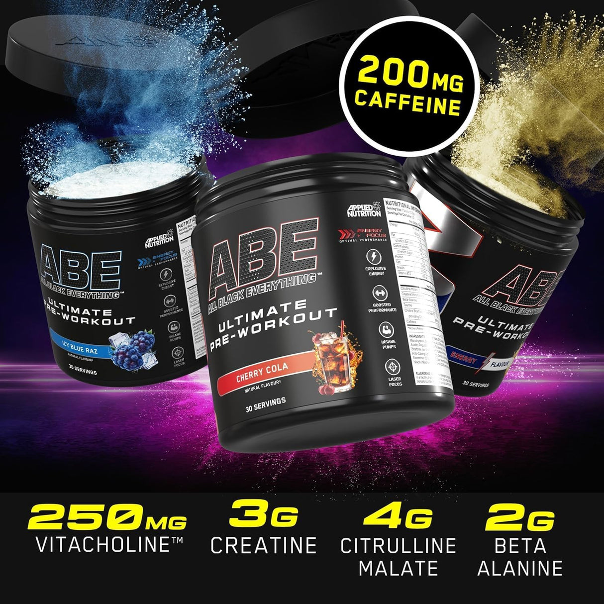 Applied Nutrition ABE (All Black Everything) Pre-Workout Powder | 375g (30 Servings)