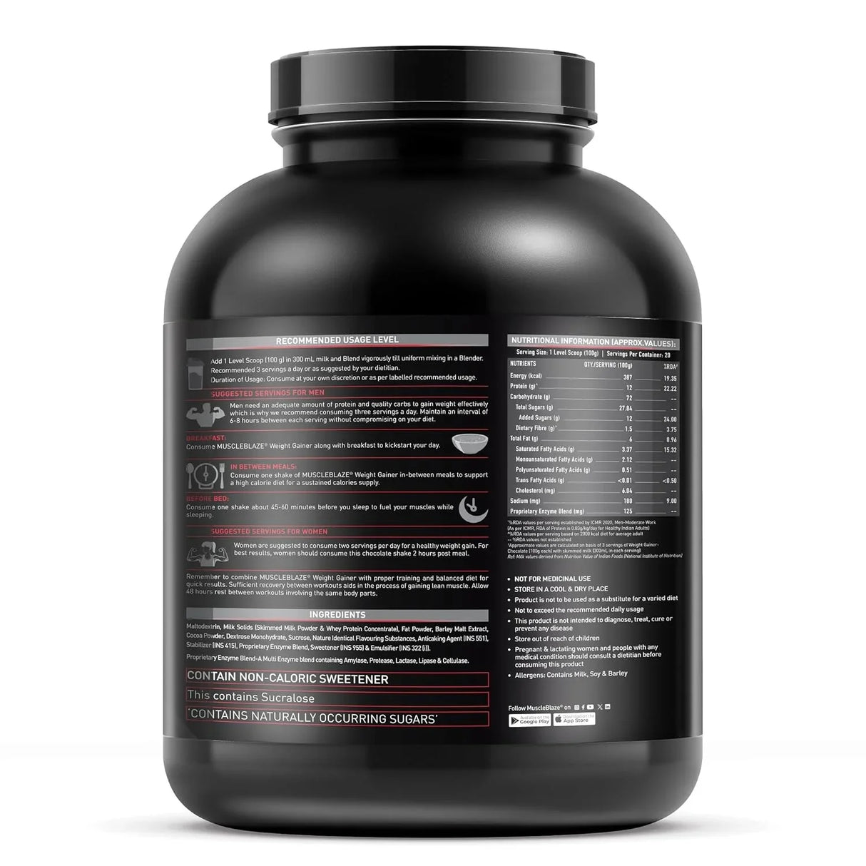MuscleBlaze Weight Gainer with Added Digezyme - 2 Kg