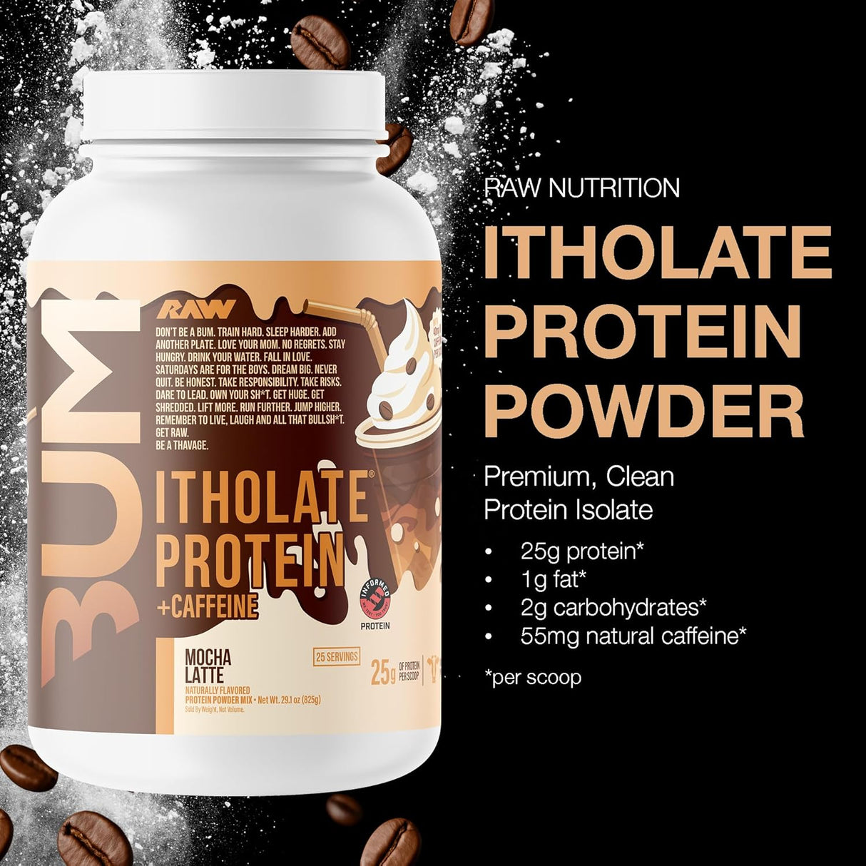 RAW Essential CBUM Itholate Whey Isolate Protein 25 Servings | Grass-Fed Whey Protein Isolate