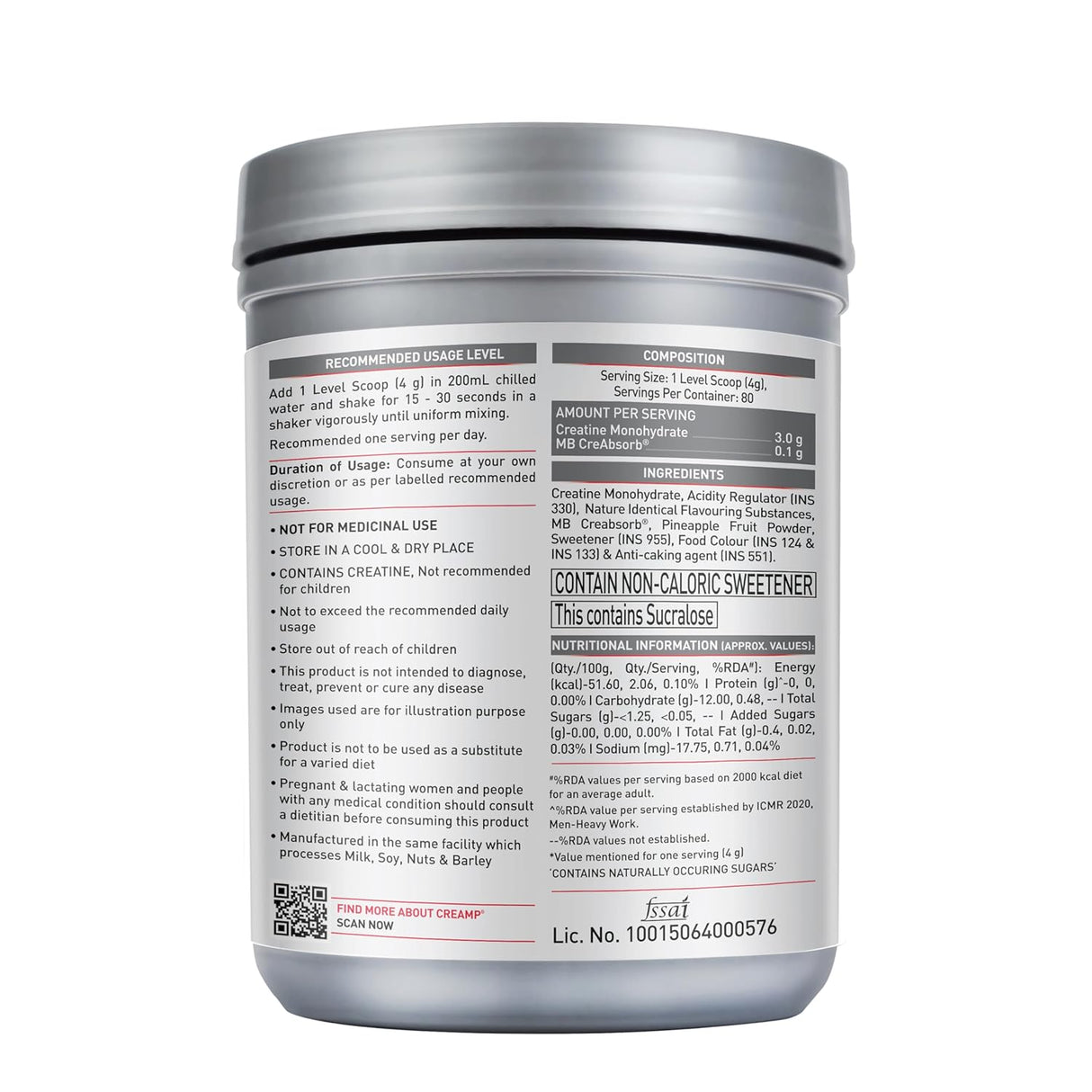 MuscleBlaze Creatine Monohydrate CreAMP