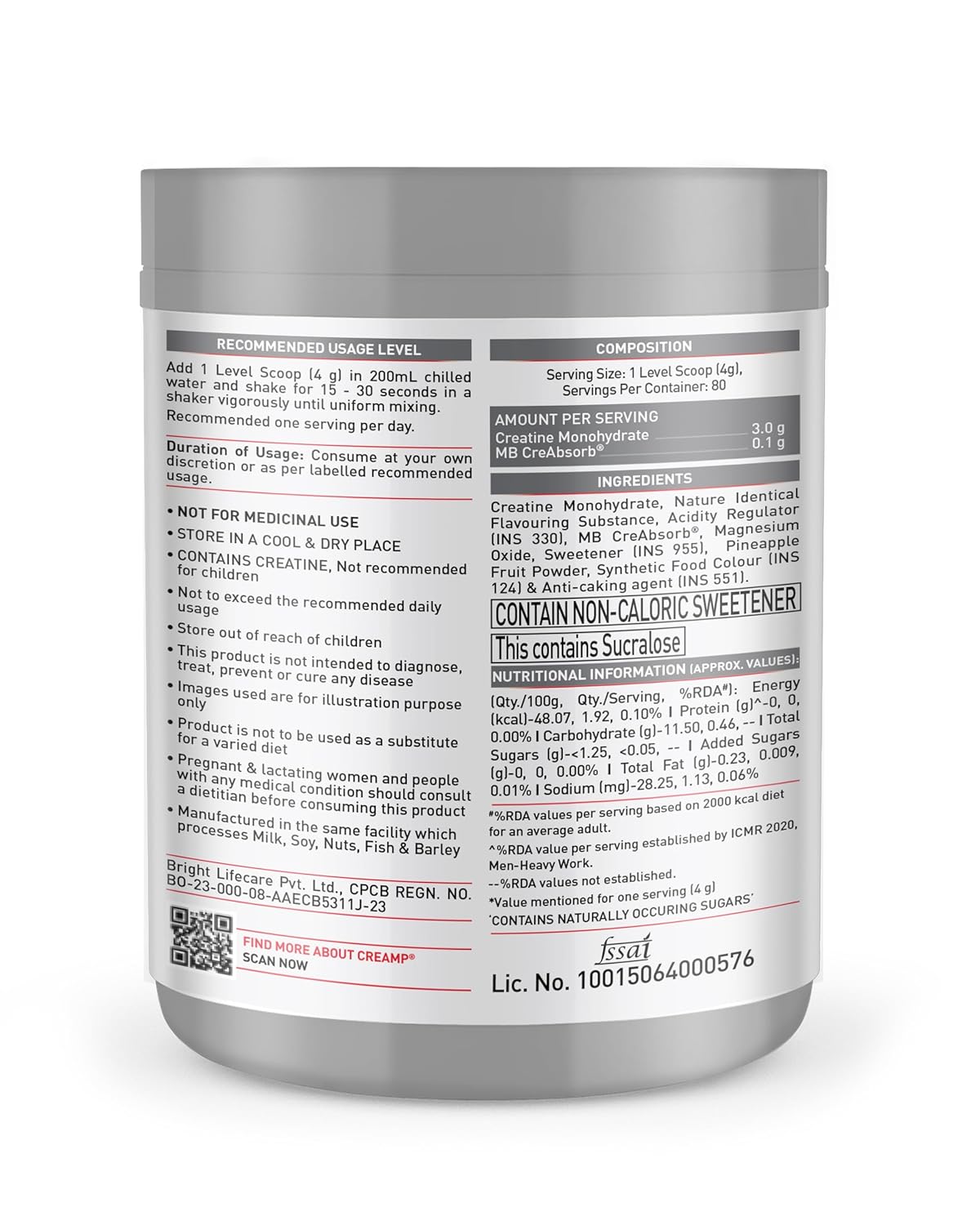 MuscleBlaze Creatine Monohydrate CreAMP