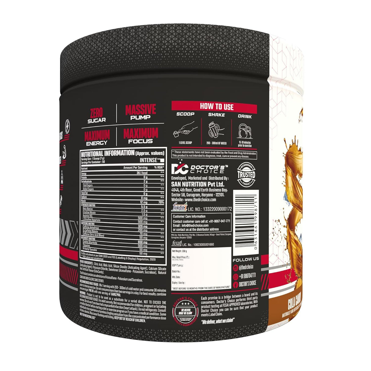 Doctor's Choice PRE-X5 Ultimate Professional Pre-Workout Formula 50 Servings