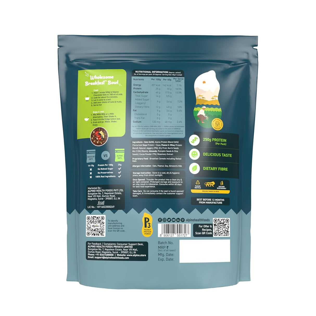 Alpino High Protein Super Oats - 1 Kg