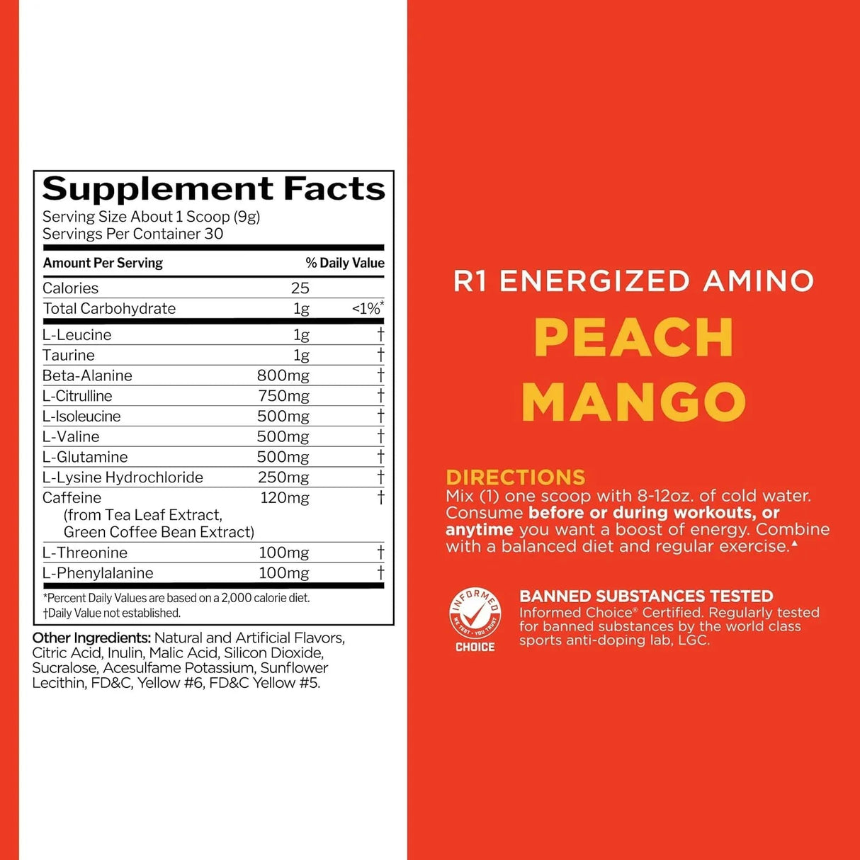 RULE1 Energized Amino, 30 Servings