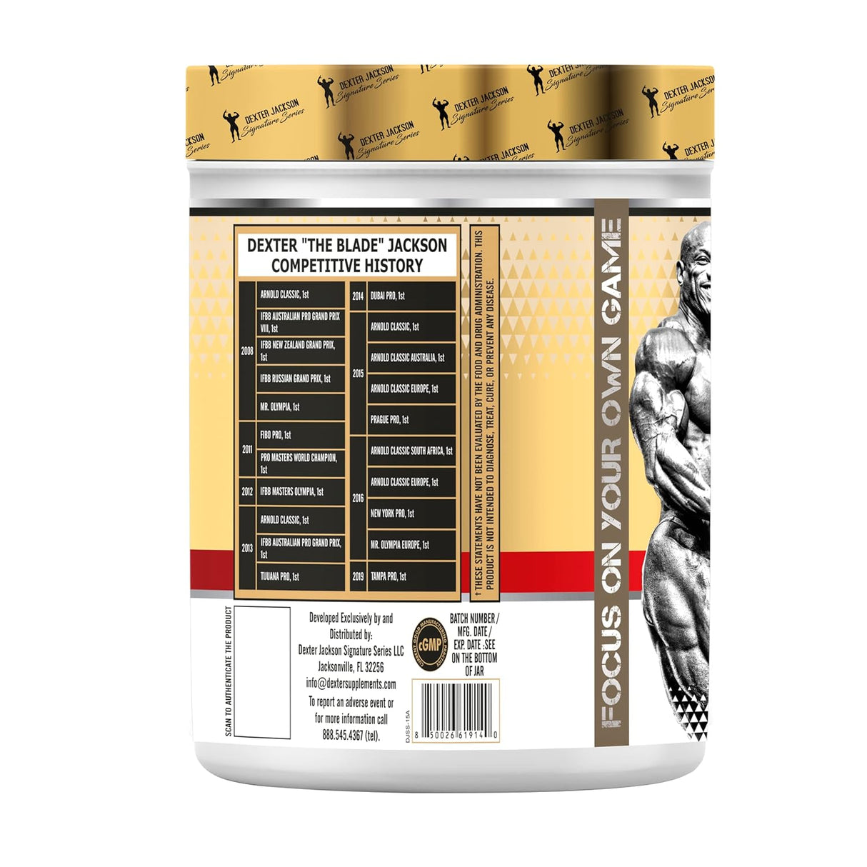 Dexter Jackson Energizer Pre-Workout Formula | Energy & Pump | 454g (60 Servings)