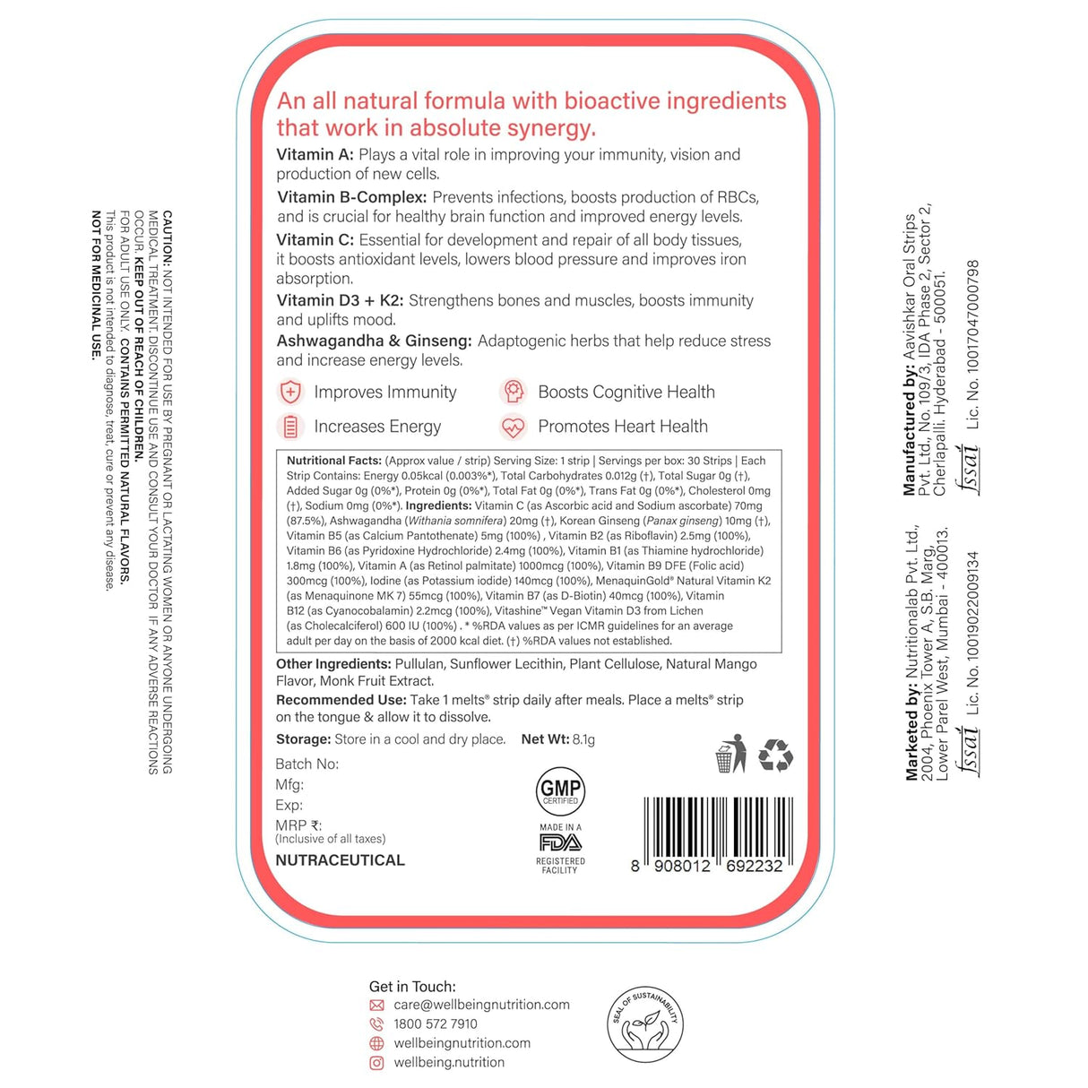 Wellbeing Nutrition Melts Multivitamin