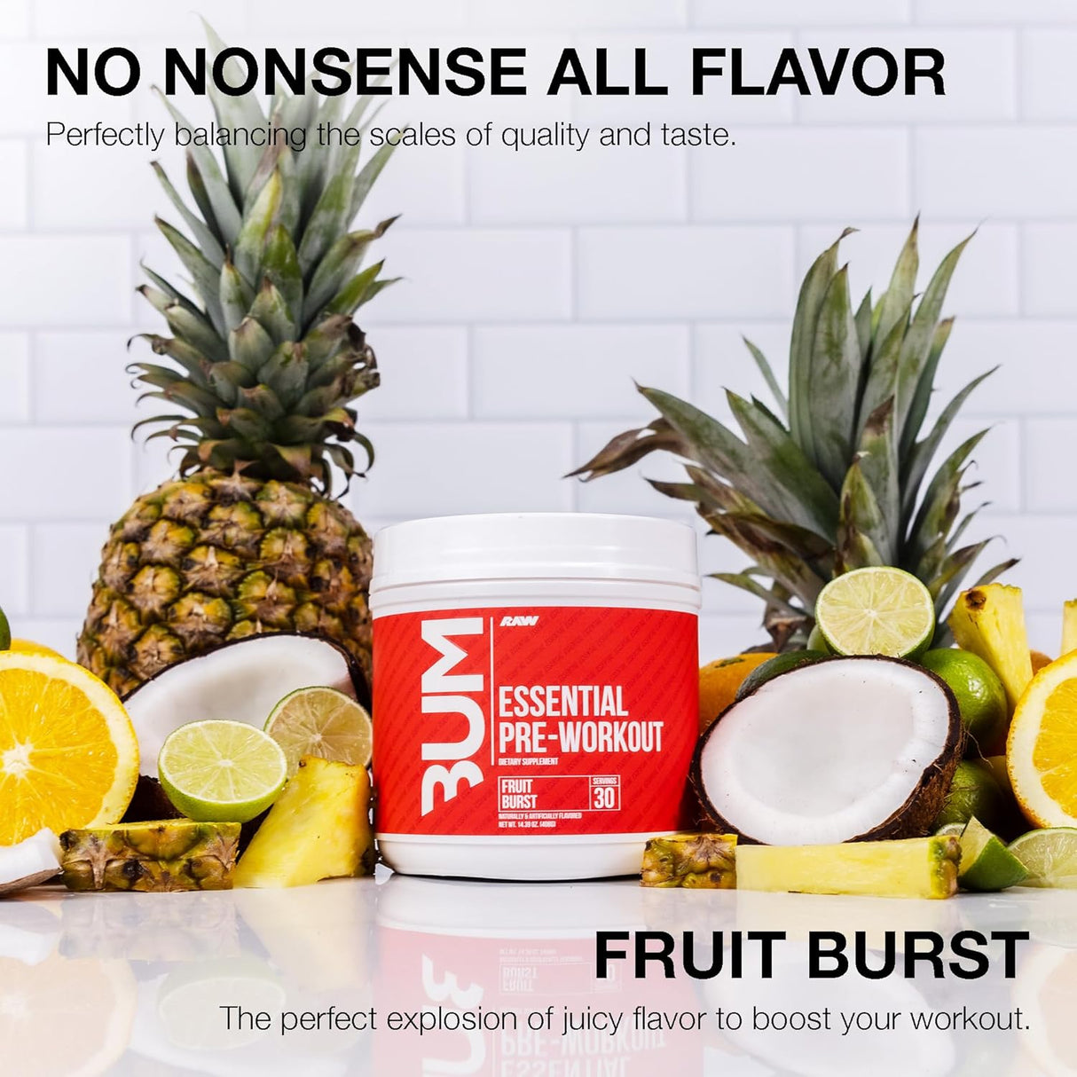 RAW Essential Pre-Workout Powder | Caffeine, L-Citrulline, L-Tyrosine & Beta-Alanine